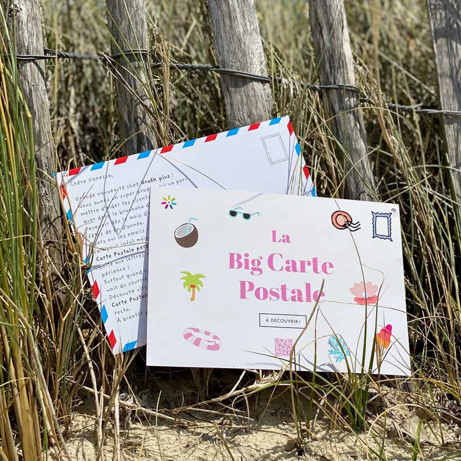 big carte postale ete grafik plus square