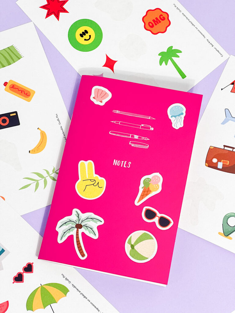 carnet rose stickers Grafik Plus-3