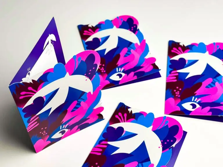 impression cartes vœux Grafik Plus fluo découpe-2
