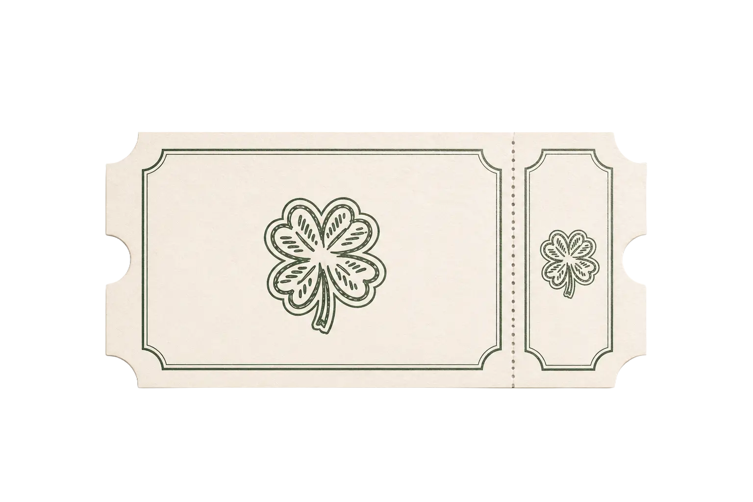 impression ticket semi-detachable